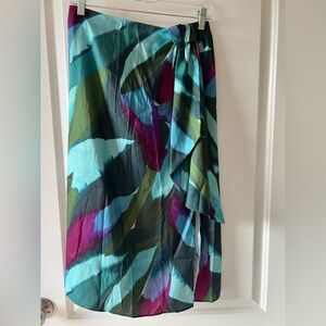 Banana Republic Multicolor Abstract Midi Skirt